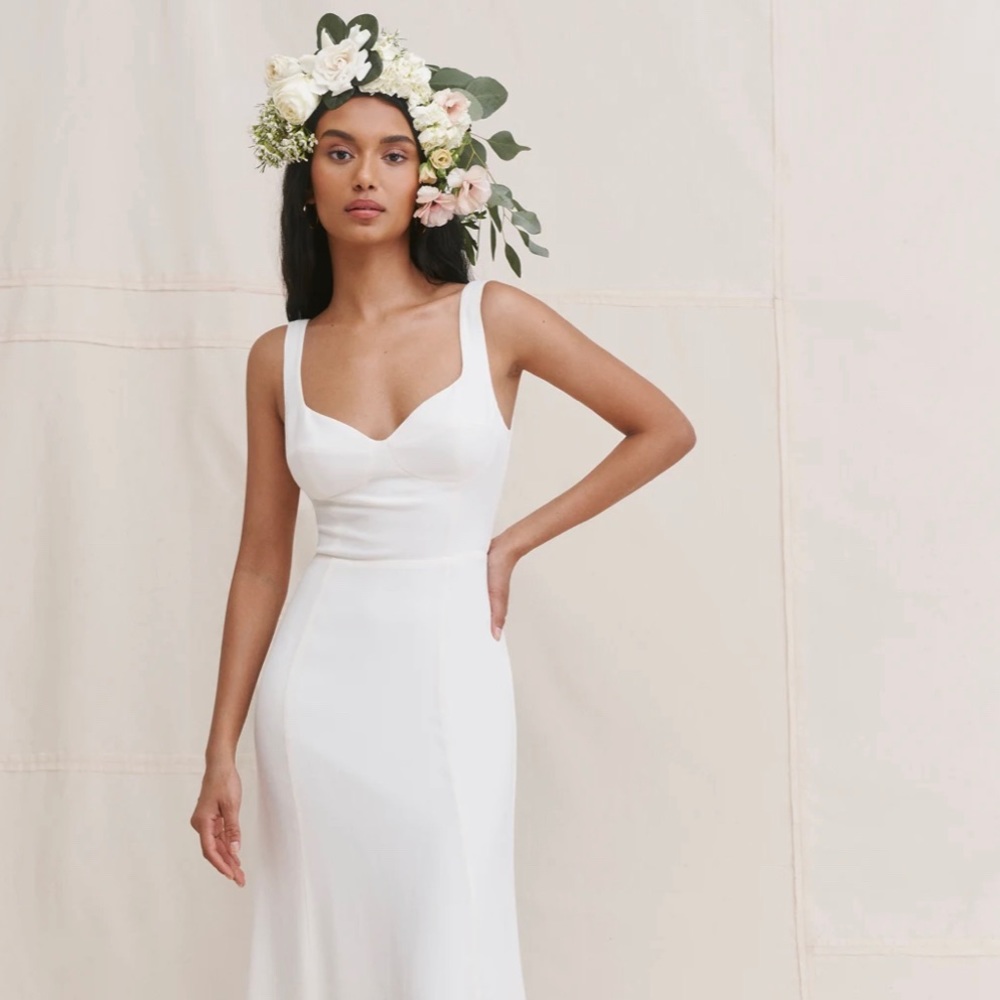 Reformation Lecce Dress in Ivory